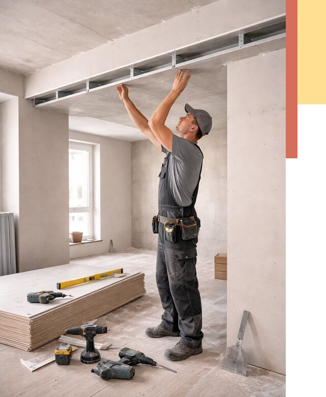 Потолок из гипсокартона с нишей в Тольятти от 1293 руб. под ключ | ОТДЕЛОЧНИК-Тля