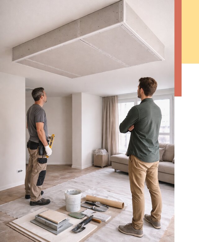 Короб на потолке из гипсокартона в Тольятти от 2275 руб. — монтаж и услуги под ключ | ОТДЕЛОЧНИК-Тля