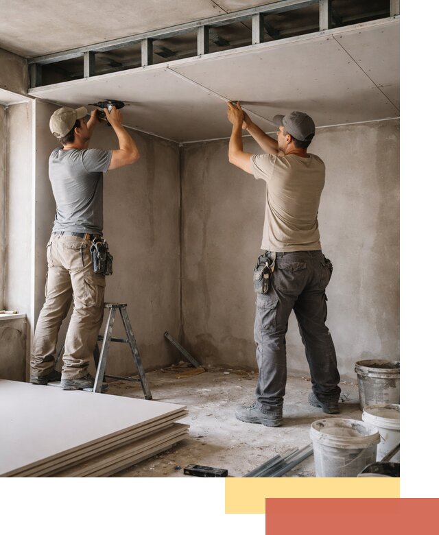 Короб из гипсокартона на потолке под ключ в Тольятти