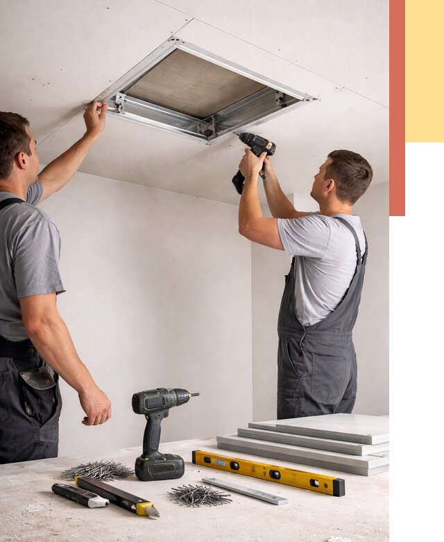 Установка люка в потолок ГКЛ в Тольятти от 2586 руб. под ключ | ОТДЕЛОЧНИК-Тля