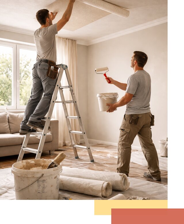 Поклейка обоев на потолок в Тольятти — качественно и быстро