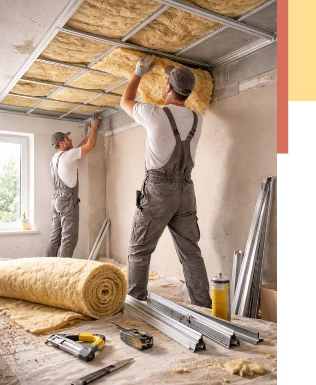 Утепление потолка в Тольятти от 7446 руб/м2 — недорого, быстро, под ключ | ОТДЕЛОЧНИК-Тля