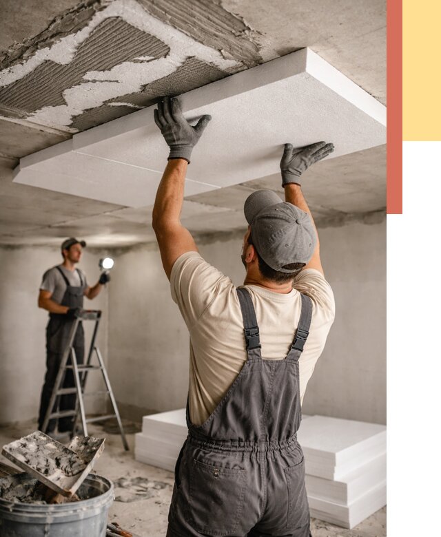 Утепление потолка пенопластом в Тольятти от 4654 руб/м2 — недорого и быстро | ОТДЕЛОЧНИК-Тля